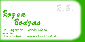 rozsa bodzas business card
